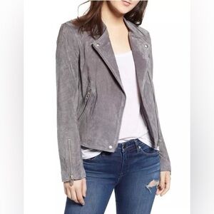 Blank NYC suede leather moto jacket
